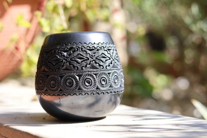 Vaso panzón de barro negro