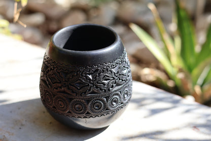 Vaso panzón de barro negro