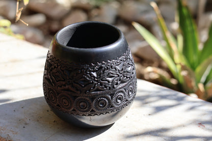 Vaso panzón de barro negro